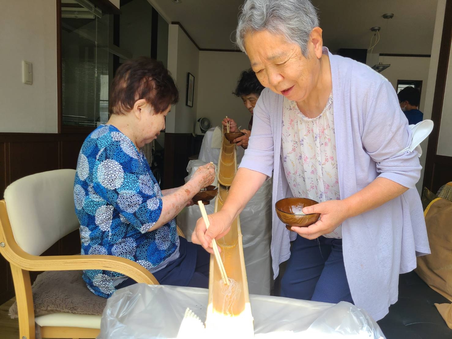 大好評!そうめん流し♪