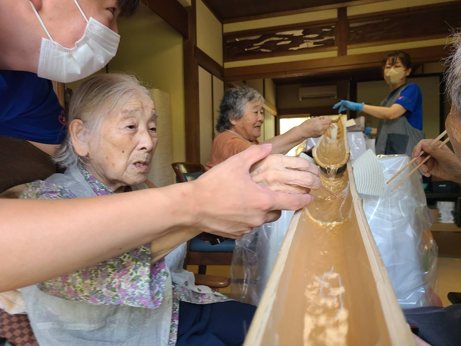 大好評!そうめん流し♪