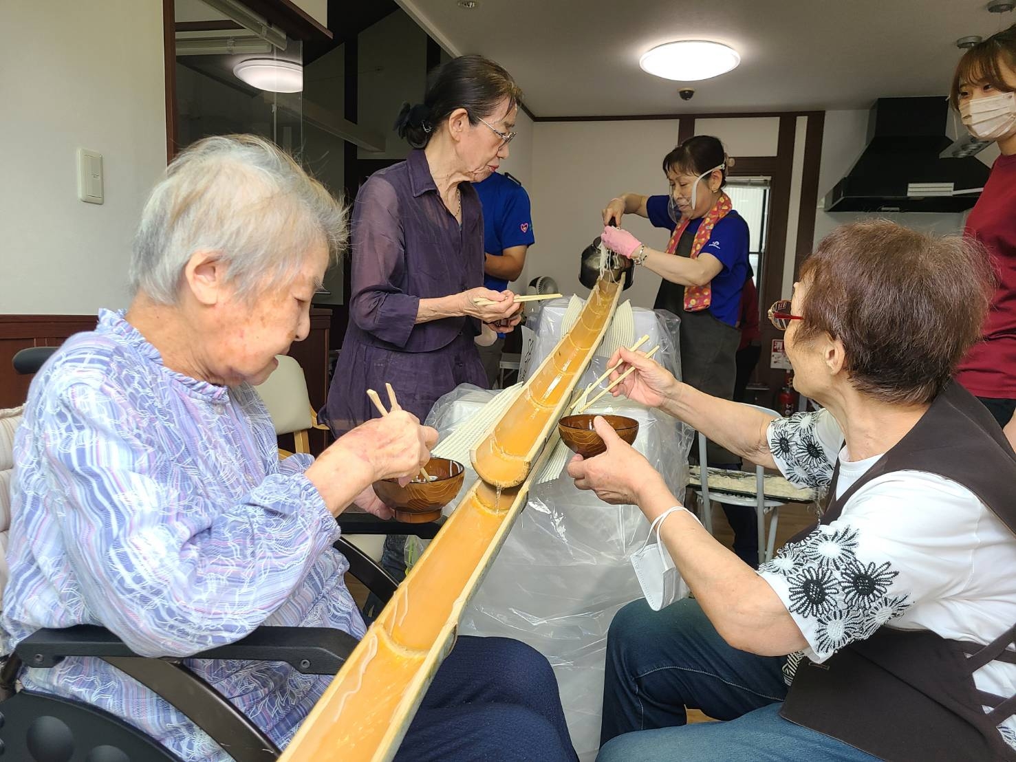 大好評!そうめん流し♪
